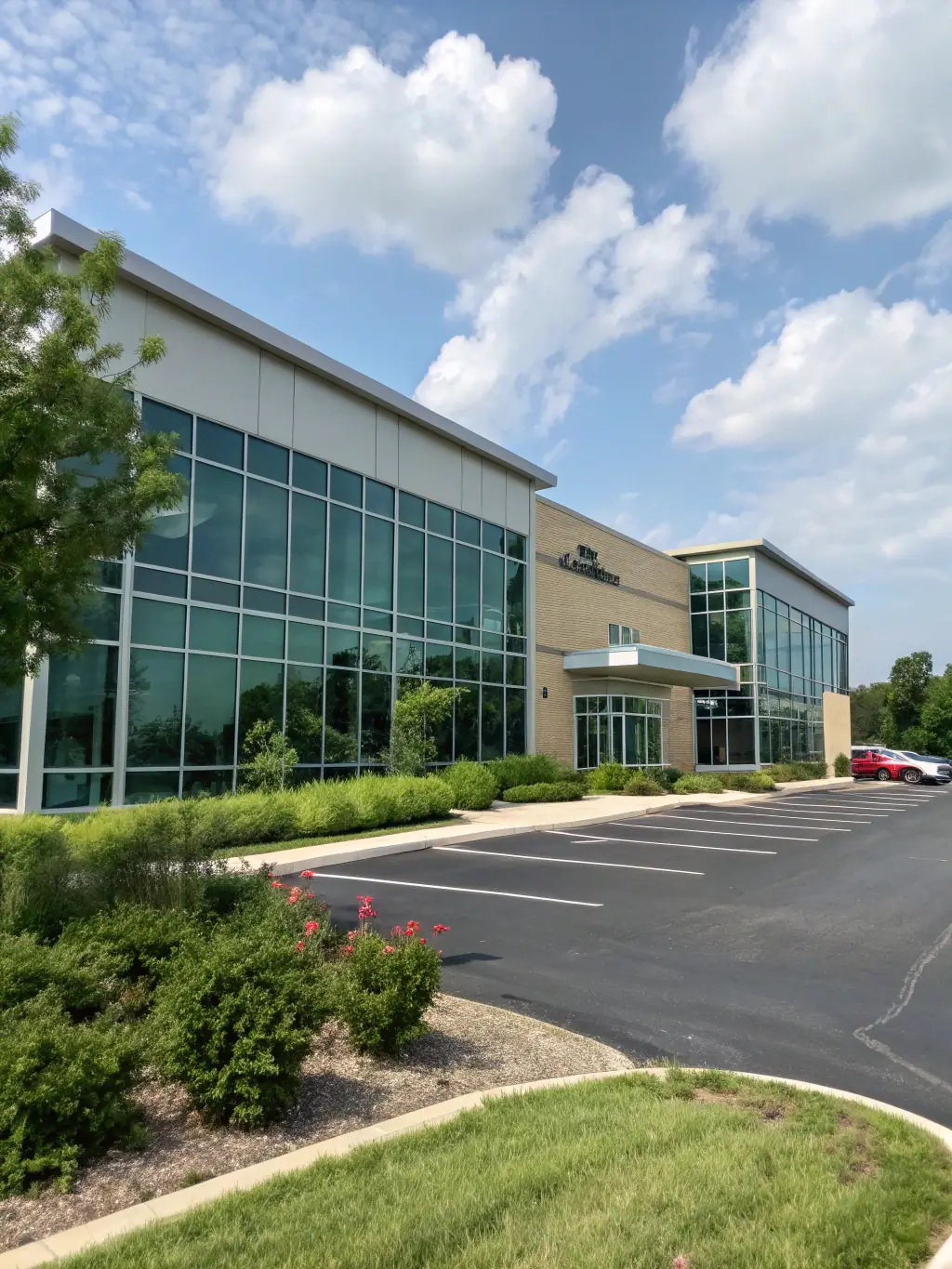 A wide shot of the Denovo Physio & Rehab clinic, showcasing its modern design, clean environment, and advanced equipment. The image should convey a sense of professionalism and comfort.