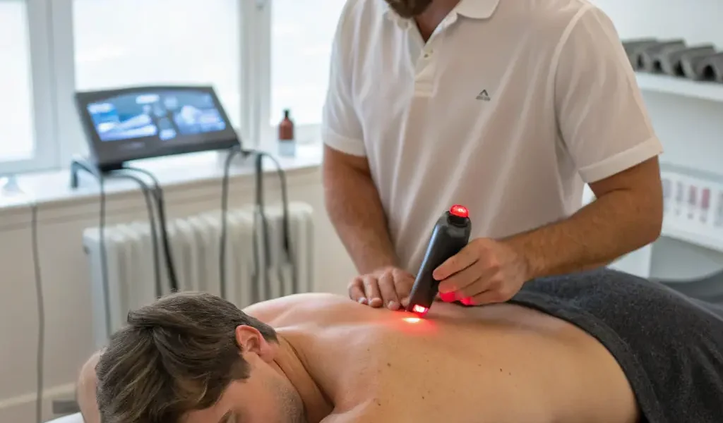 Patient Taking Laser Therapy
