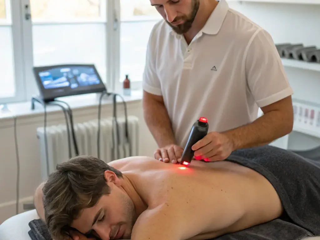 Patient Taking Laser Therapy